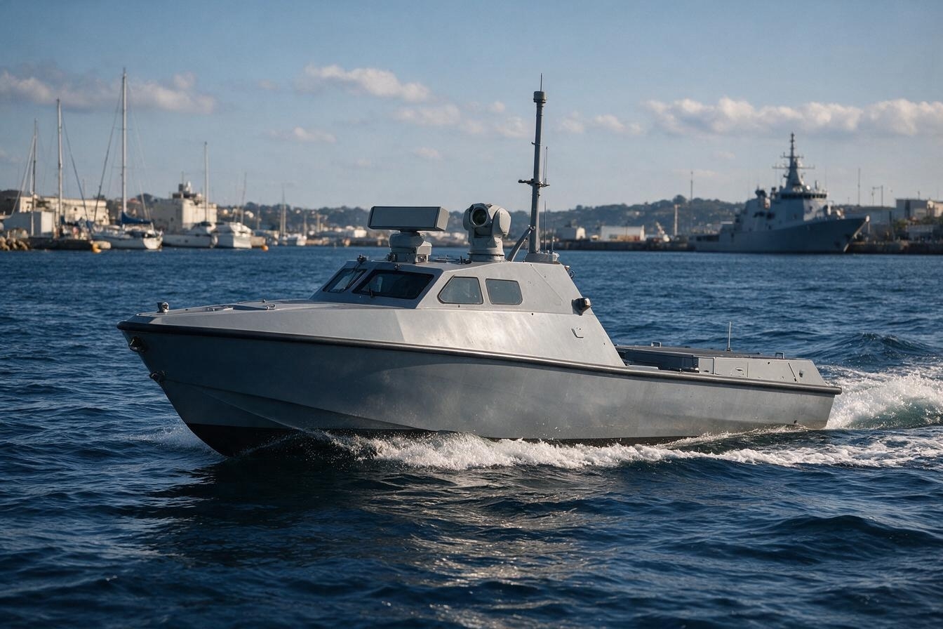 Maritime platform operating in a harbour