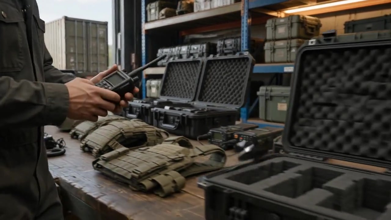 Equipment being prepared for delivery